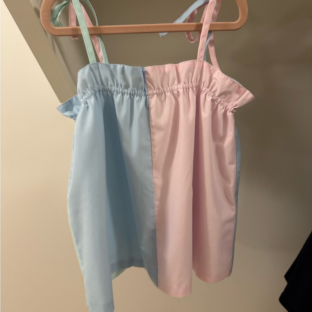 The Beaufort Bonnet Company Blue and Pink Top